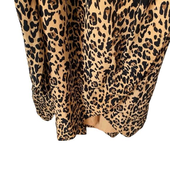 J. Crew NWOTS Silk Leopard Bow Waist Midi Dress size 10 Cheetah Animal Print - Picture 5 of 13